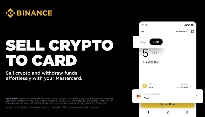Binance omogoča enostaven prenos denarja na kartico Mastercard