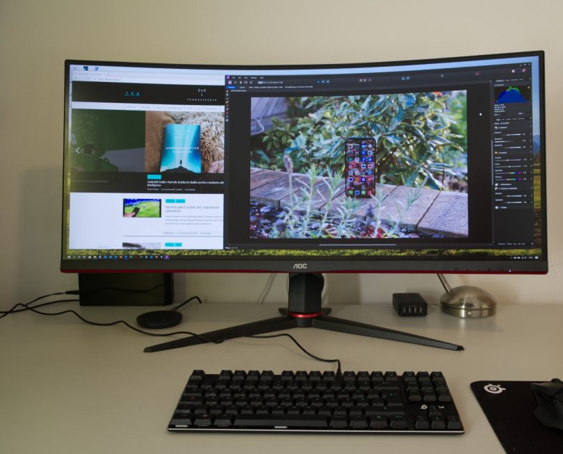 AOC CU34G2X: Velik, živahen in hiter, pa še ugoden