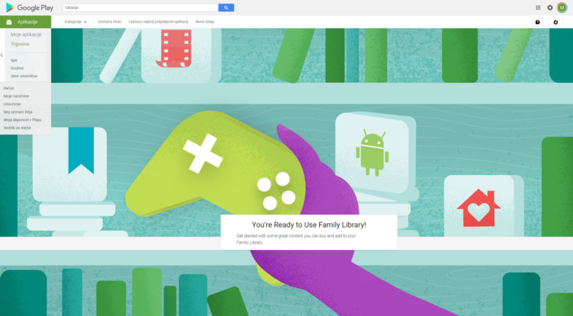 Googlova družina za aplikacije, vsebine in oblak