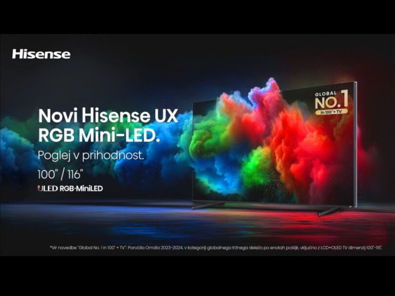 Hisense piše zgodovino z največjim RGB MiniLED televizorjem