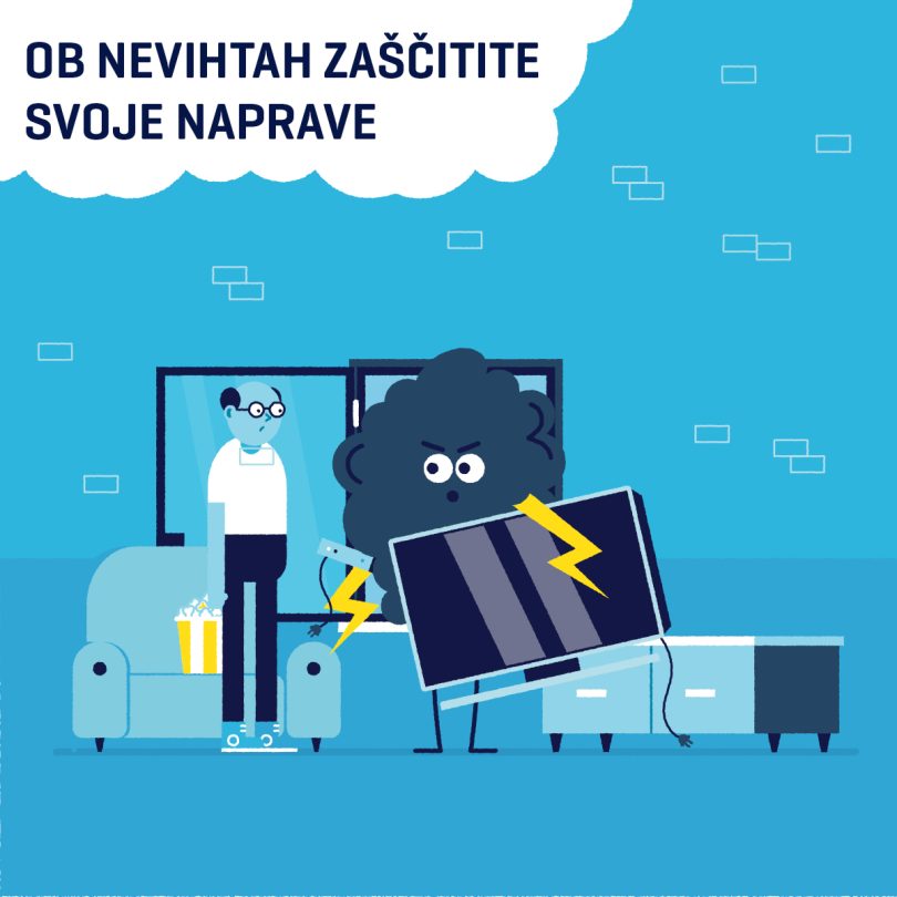 Ob nevihtah in pred odhodom na dopust izklopimo naprave iz telekomunikacijskega in električnega omrežja