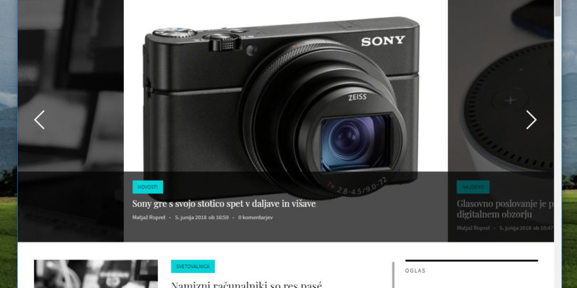 Namesto aplikacije kar spletna stran v svojem oknu