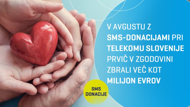 Avgusta rekordni znesek SMS-donacij pri Telekomu Slovenije
